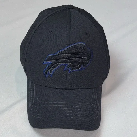 Black & Blue Buffalo Bills Hat Fitted Medium Large - Picture 1 of 8